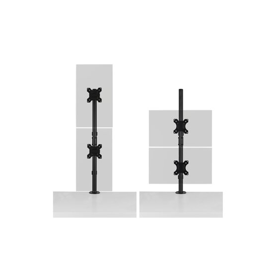 Vertical Stacking Dual Monitor Arm | Ergonomic Single & Dual
