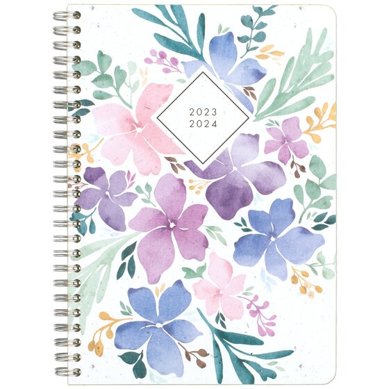 18-Month Weekly Diary - Medium - With Notebook - 2023/2024 WAVES