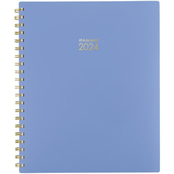 AT-A-GLANCE Harmony 2024 Weekly Monthly Planner, Blue, Large, 8 1/2" x