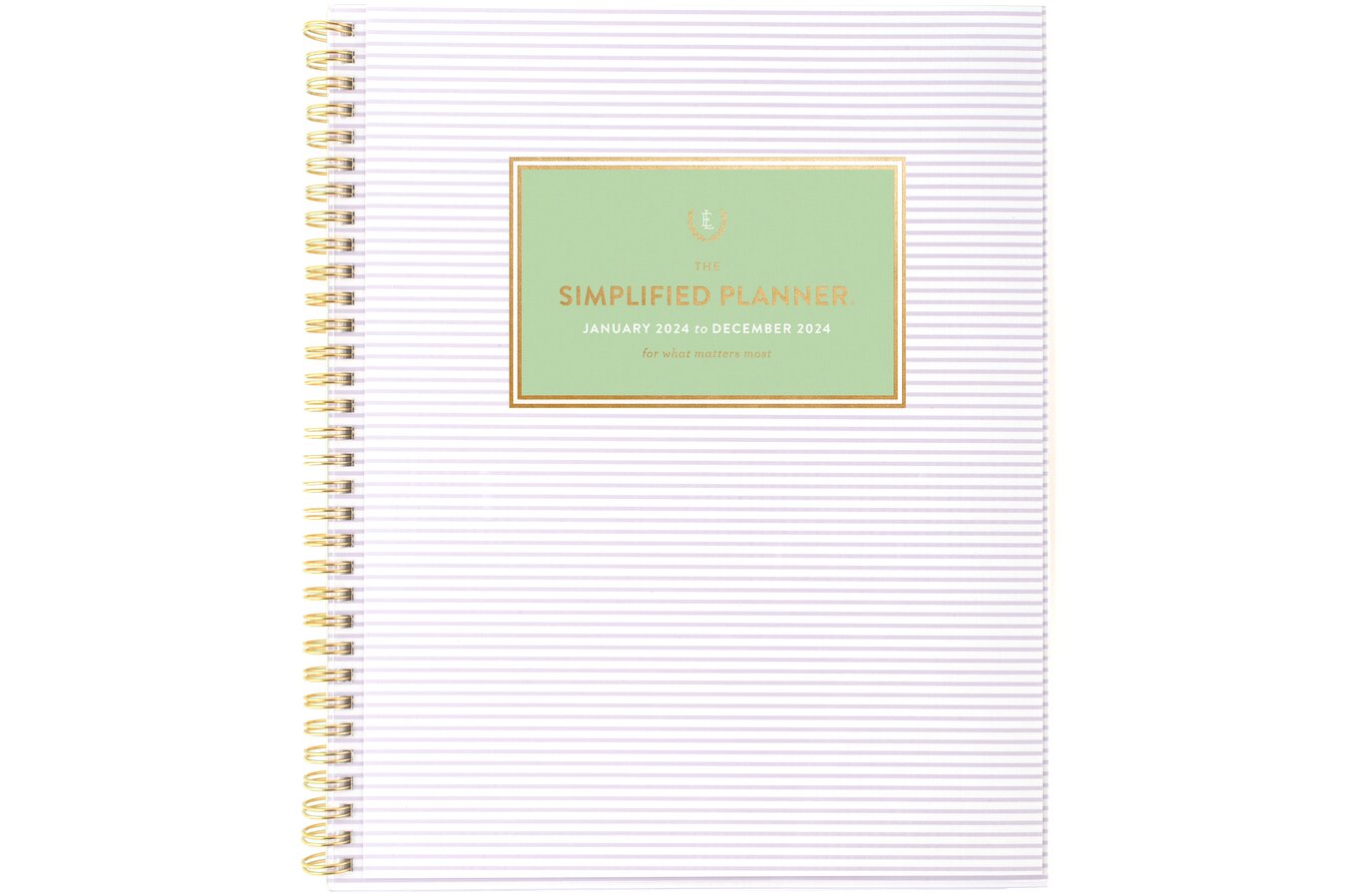 Simplified by Emily Ley for AT-A-GLANCE 2024 Customizable Weekly Monthly  Planner, Lilac Pinstripe, Large, 8 1/2 x 11, Weekly Monthly Planners