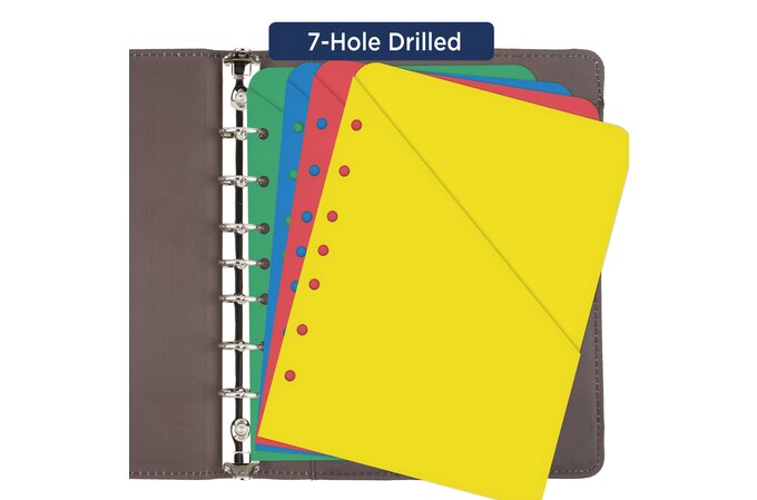 AT-A-GLANCE File Pockets, 7 Ring, Desk Size, 5 1/2