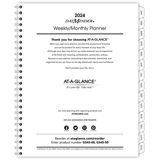 Daily Planner Inserts No. 12 | The Executive Agenda | Planner Refill Pages