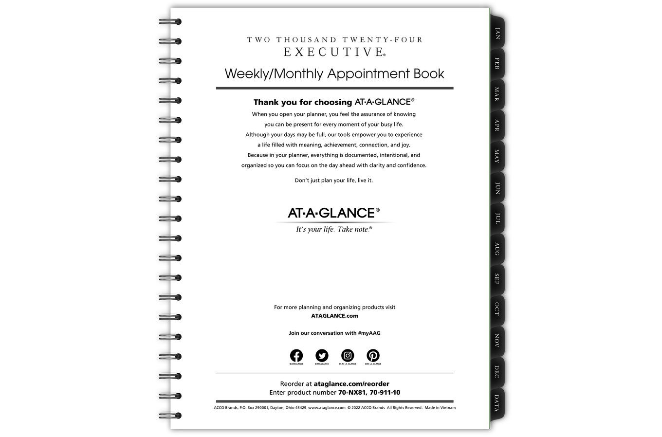 2018 Large Fonctionnal Weekly Agenda Refill - Complete SANS LIGNE  ESTHETIQUE 