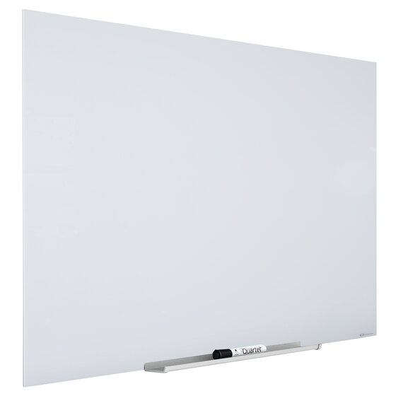  Quartet Magnetic Whiteboard, Glass White Board, 74 x 42,  Black Dry Erase Surface, Frameless, InvisaMount (G7442IMB) : Everything Else