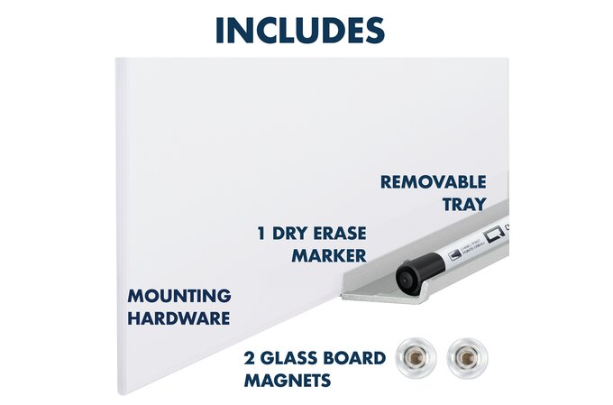 Quartet InvisaMount Magnetic Glass Dry-Erase Boards | Glass Boards ...