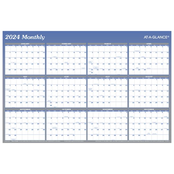 At A Glance 2025 Dry Erase Calendar