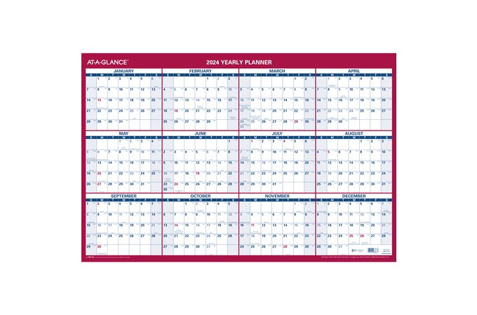 At A Glance 2024 Vertical Horizontal Reversible Yearly Wall Calendar