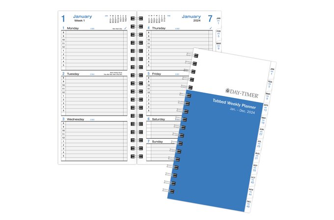 Day-Timer Simply Stated January 2024 – December 2024 Two Page Per Week  Planner Refill, Wirebound, Pocket Size, 3 1/2 x 6 1/2
