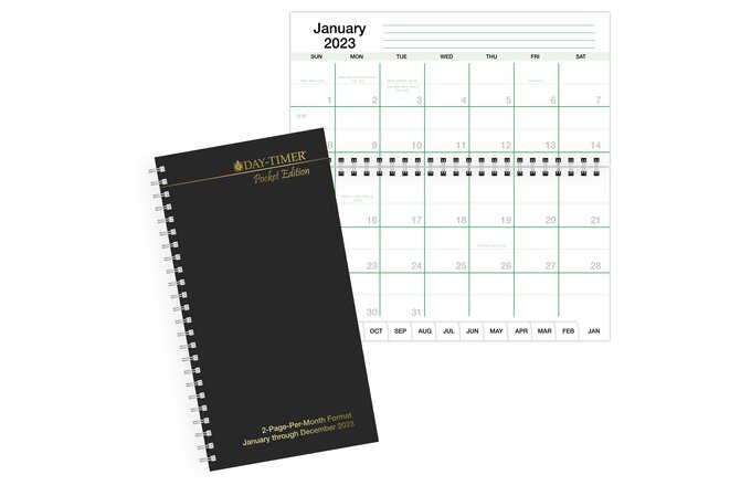 Pocket Month On Two Pages Planner