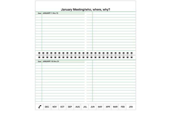 Day-timer January 2024 December 2024 Two Page per Month Indexed Planner Refill