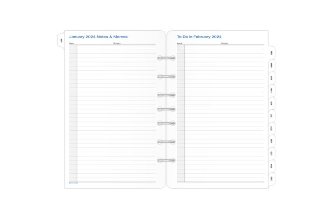 Day-timer Simply Stated January 2024 December 2024 Two Page per Week Planner, Size: Desk, White