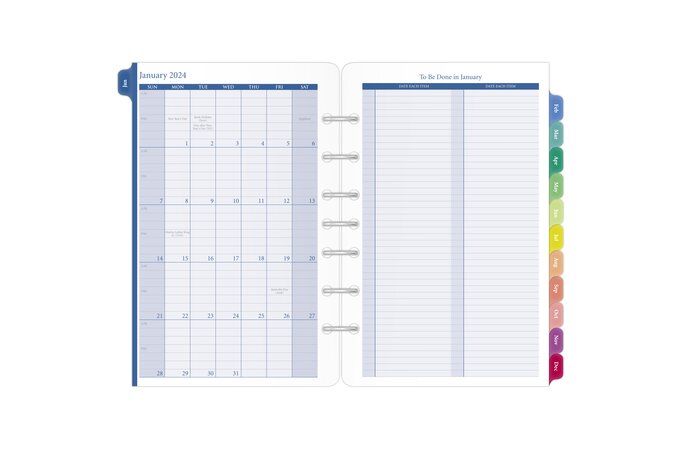 Day-timer Simply Stated January 2024 December 2024 Two Page per Week Planner, Size: Portable, White