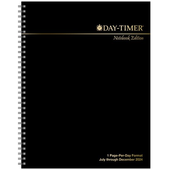 DayTimer July 2024 June 2025 One Page Per Day Planner Refill
