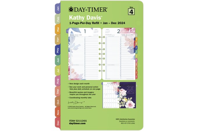  2024 Planner Refills - Weekly and Monthly Appointment Book  Inserts, Tabbed, 6 Holes, A5 Size : Office Products