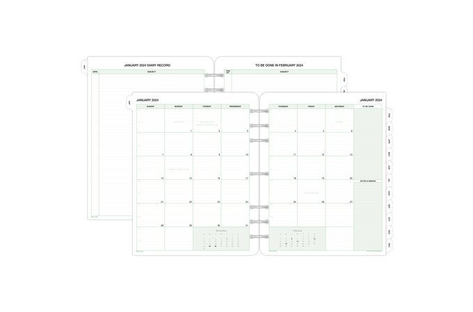 Planner Inserts, 2024 Monthly Brief Calendar Planner Inserts