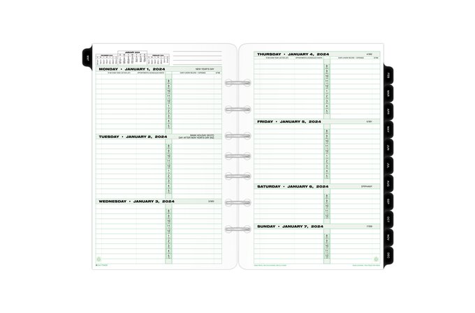 Minimal Double List: A5 Planner Inserts