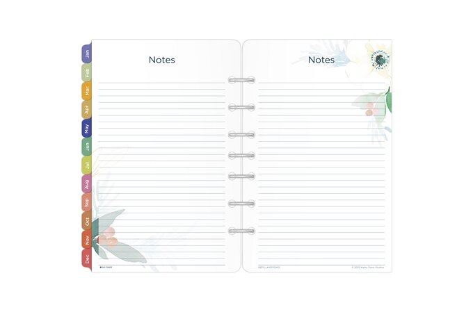  2024 Weekly & Monthly Planner Refill for A5 Ring Binder,  5-1/2 x 8-1/4, from January 2024 to December 2024, 6-Hole Punched :  Office Products