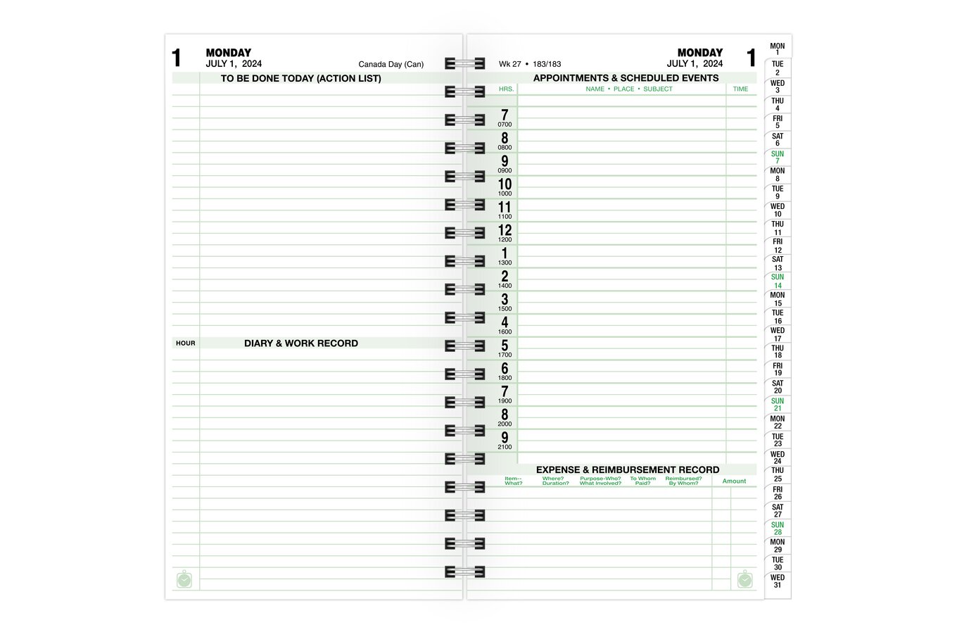 Day-Timer Snap In Page Locator for Wirebound Planners, Pocket or Compact  Size, Page Markers