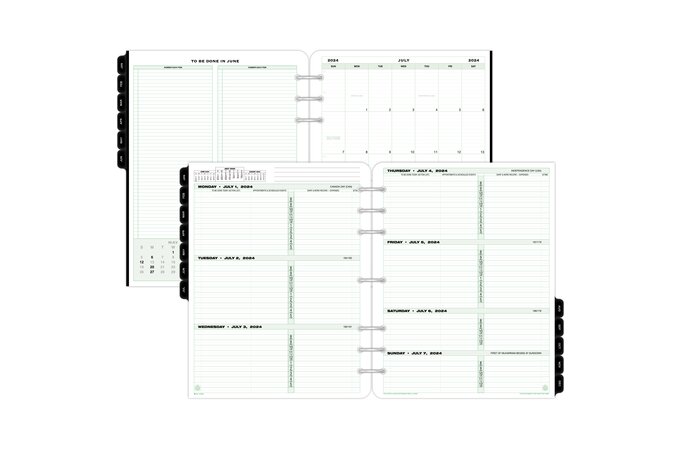 Week Planner to Print Undated, Perpetual Refill for Weekly