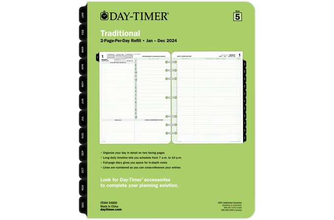 Day-Timer Organizer Planner Snap In Page Locator Marker Ruler, Today  Drop-Down