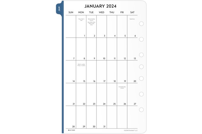 Filofax 2024 A5 Month on Two Pages Planner
