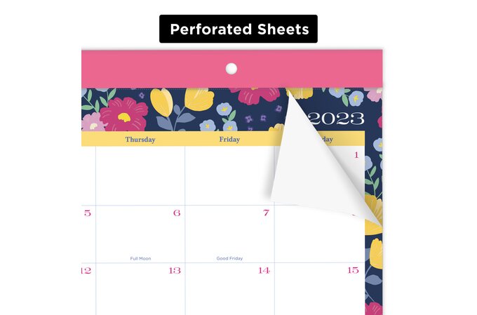 Mead Caprice Academic 2023-2024 Monthly Desk Pad Calendar, Purple