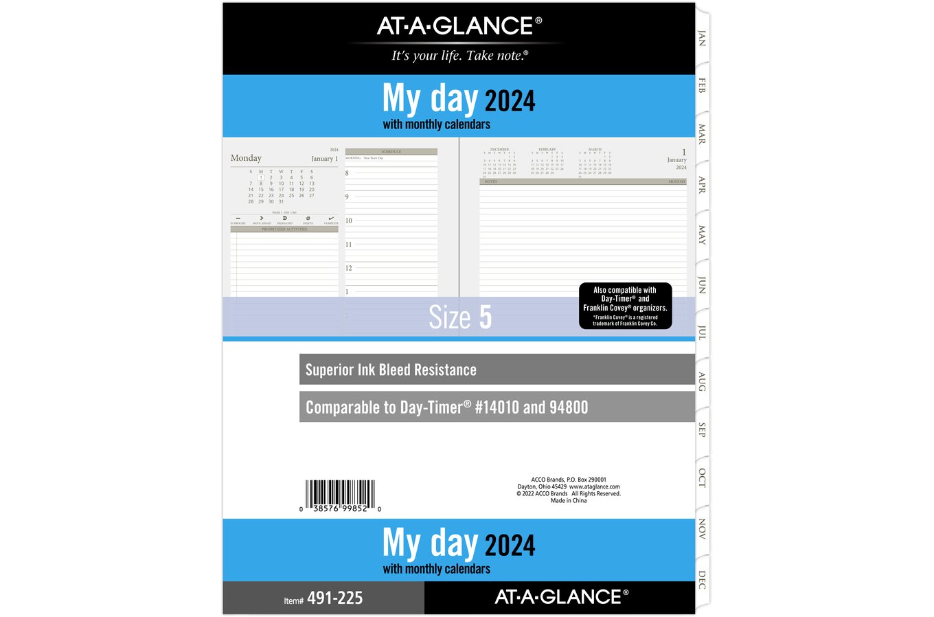 2024 Dated Planner Inserts, Daily