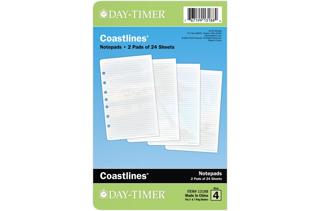 Day-Timer Business Card Holders For Looseleaf Planners, 8.5 X 11 - 5 pack