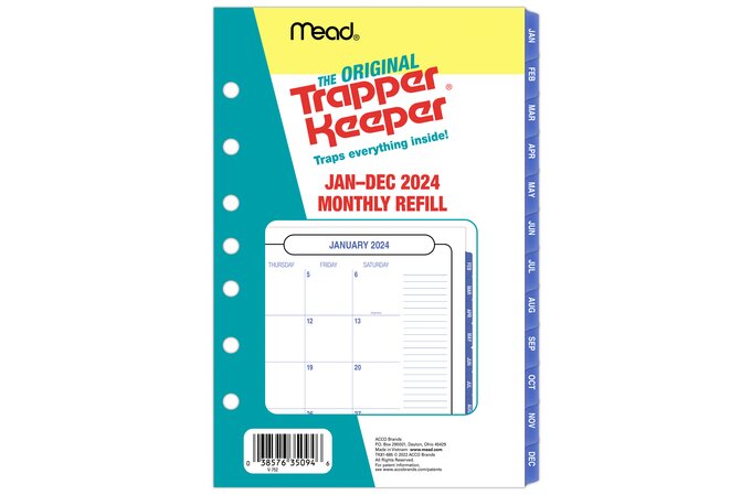 2023 Personal Size Weekly & Monthly Calendar Refill