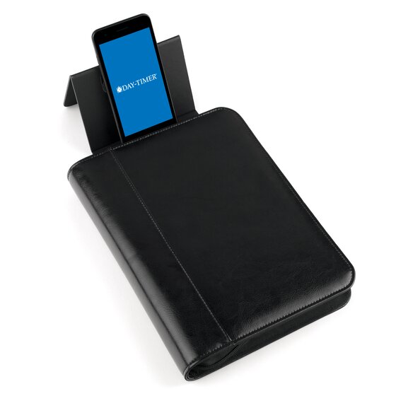 Day-Timer® Zippered Planner Cover with Tech Stand, 7-Ring
