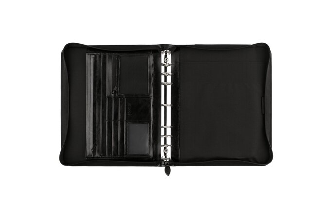 Day-Timer® Zippered Planner Cover with Tech Stand, 7-Ring, Black, Folio ...