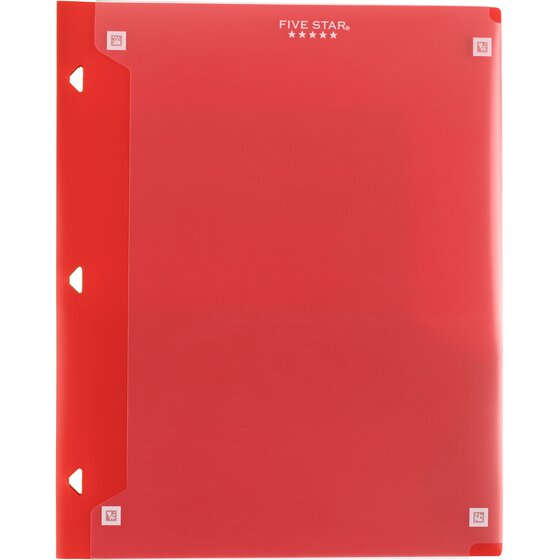 Five Star® Customizable 2-Pocket Plastic Folders Plus Study App