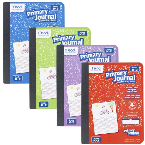 Mead® Primary Journal, Half Page Ruled, Grades K2, 7 1/2" x 9 3/4