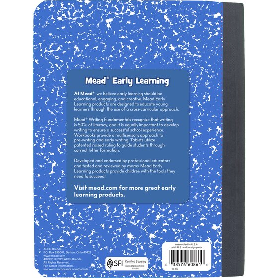 Mead® Primary Composition Book, Ruled, Grades K2, 7 1/2" x 9 3/4", 100