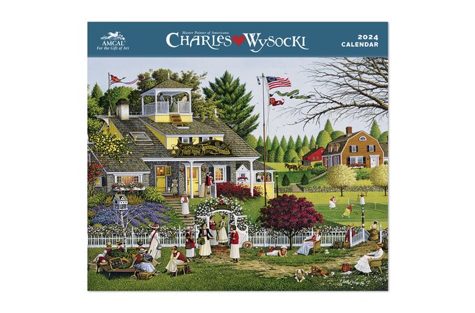 Charles Wysocki 2024 Monthly Wall Calendar, 13 1/2" x 12" | Wall