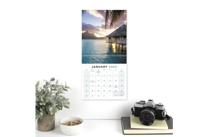  AAGLMF1781024  Mead - Calendrier mural paradis 2024 - 12 po H x  12 po l - bilingue