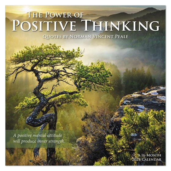 The Power of Positive Thinking 2024 Monthly Wall Calendar, 12" x 12