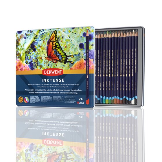 Derwent : Inktense Pencil : Tin Set Of 24