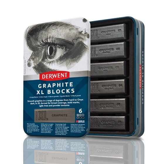 Derwent Graphite XL Blocks 6 Tin