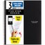 Five Star® Spiral Notebook Plus Study App, 3 Subject, College Ruled, 8 1/2" x 11", Black thumbnail images 1 of 7