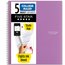 Five Star® Spiral Notebook Plus Study App, 5 Subject, College Ruled, 8 1/2" x 11", Amethyst Purple thumbnail images 1 of 7