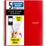 Five Star® Spiral Notebook Plus Study App, 5 Subject, College Ruled, 8 1/2" x 11", Fire Red thumbnail images 1 of 7
