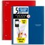 Five Star® Spiral Notebook Plus Study App, 5 Subject, College Ruled, 8 1/2" x 11", 2 Pack, Fire Red, Pacific Blue thumbnail images 1 of 5