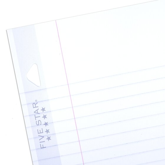 Five Star Reinforced Filler Paper, College Ruled, 11" x 8 1/2", 100