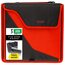 Five Star® 3" Sewn Zipper Binder Plus Removable Padded Case, 850 Sheet Capacity, Red/Black thumbnail images 1 of 6