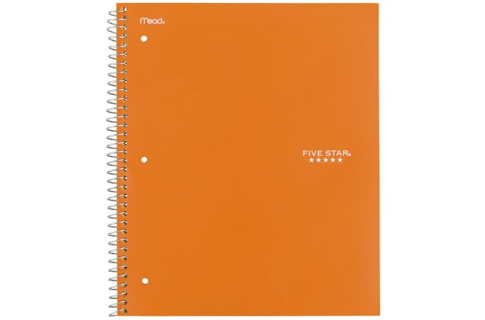 Top Bound Durable Spiral Notebooks with 300 Lined Pages, Portable