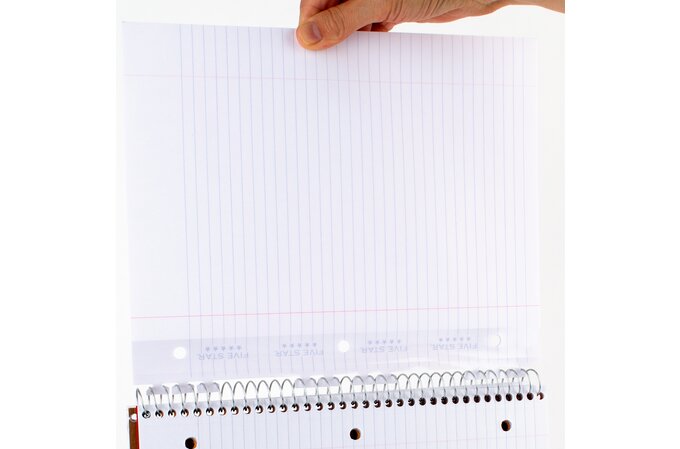 Five Star Reinforced Insertable Notebook Paper, College Ruled, 11 1/2 x  8, 75 Sheets/Pack, Filler Paper