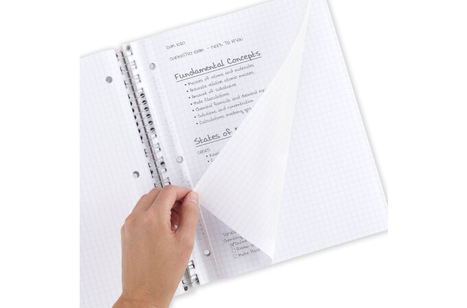 Five Star Reinforced Graph-Ruled Filler Paper - 80 Pages - Ruled Margin -  Letter - 8 1/2 x 11 - White Paper - Heavyweight, Non-bleeding, Durable,  Tear Resistant, Reinforced, Hole-punched - 1