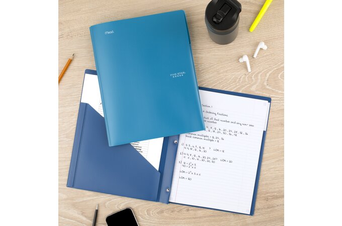 Five Star 4 Pocket Paper Folder Blue 1 ct