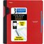 Five Star® Advance® Spiral Notebook Plus Study App, 3 Subject, College Ruled, 8 1/2" x 11", Fire Red thumbnail images 1 of 5